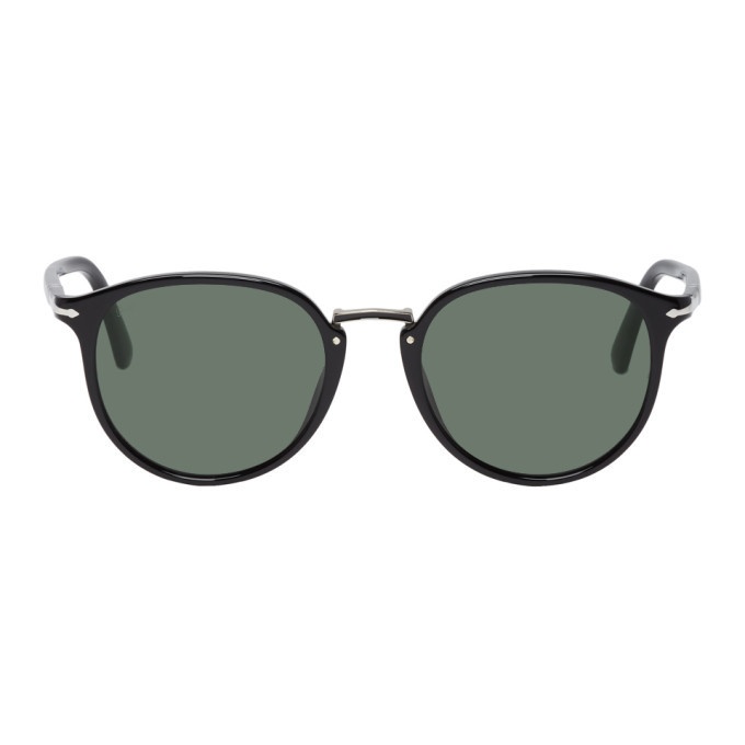 Photo: Persol Black and Green PO3210S Typewriter Edition Sunglasses