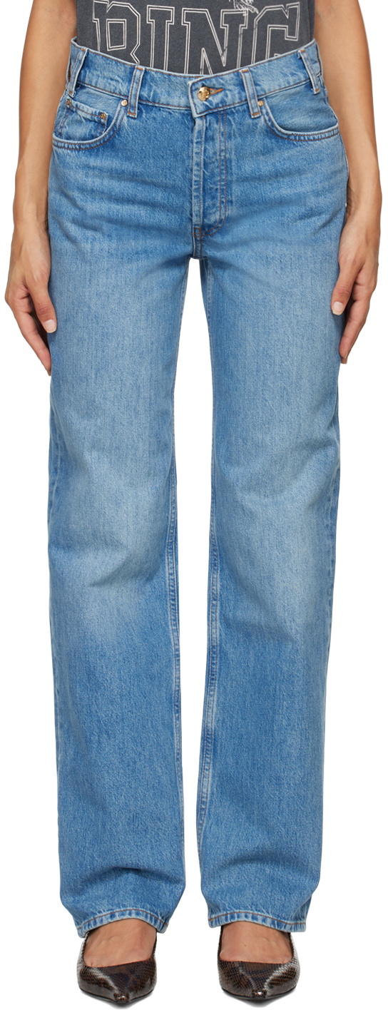 ANINE BING Blue Gavin Long Jeans ANINE BING
