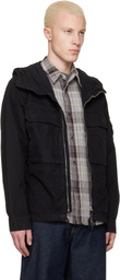 C.P. Company Black Micro-Reps Hooded Lens Overshirt