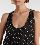 Wardrobe.NYC Polka-dot silk tank top