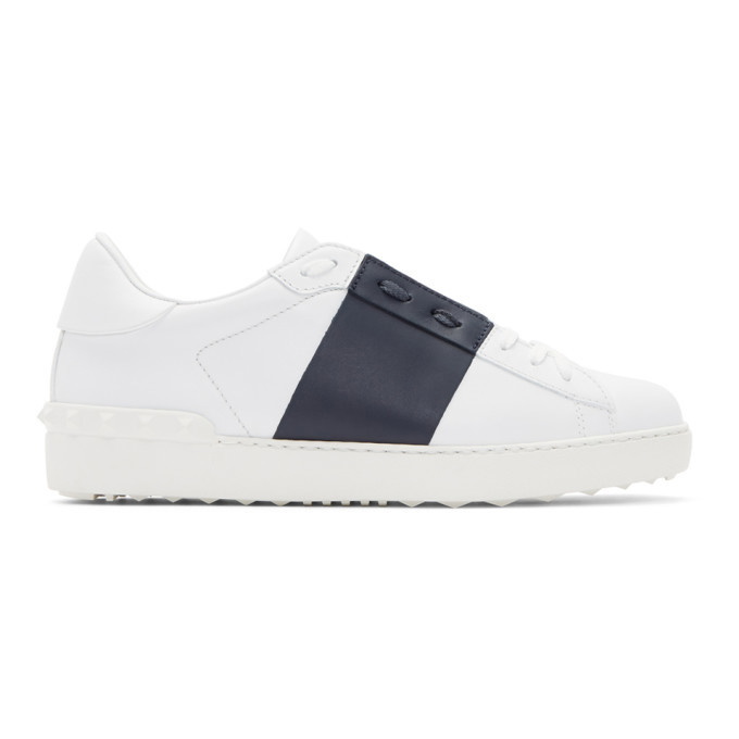 Photo: Valentino White and Navy Valentino Garavani Open Sneakers