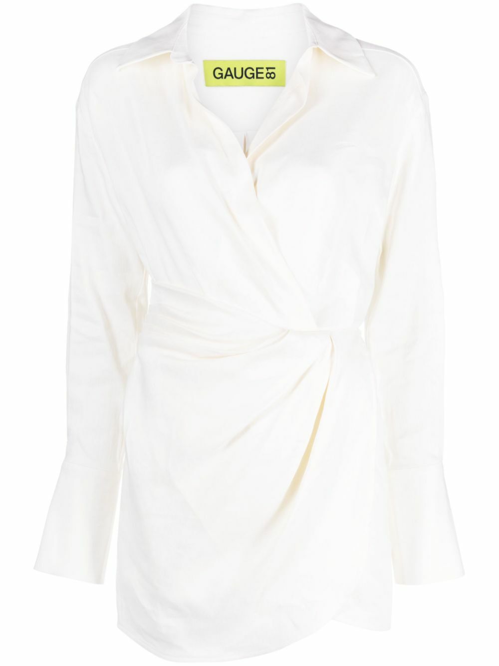 GAUGE81 White Puno Wrap Mini Dress