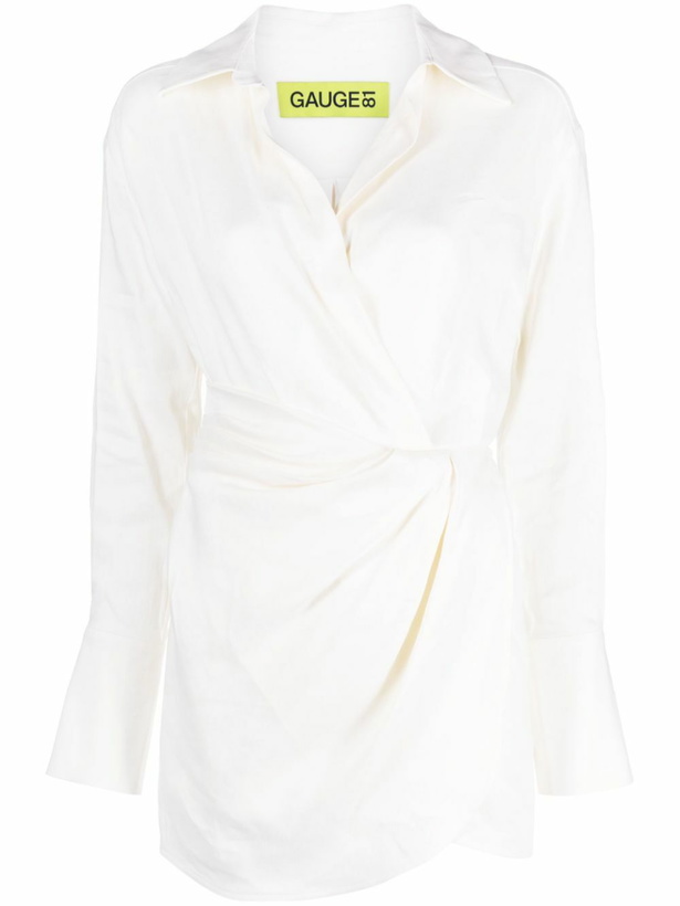 Photo: GAUGE81 White Puno Wrap Mini Dress