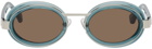 Dries Van Noten Blue Linda Farrow Edition 77 C3 Sunglasses