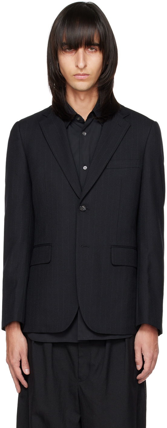 Comme des Garçons Homme Deux Gray Chalk Stripe Blazer Comme des