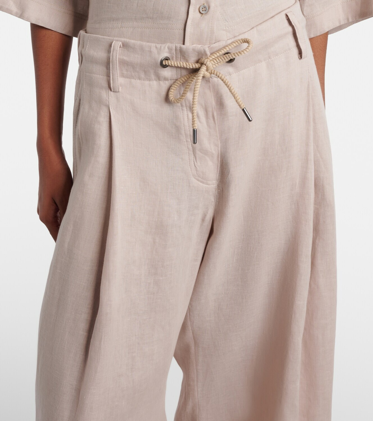 Brunello Cucinelli Linen wide-leg pants