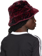 adidas x IVY PARK Reversible Burgundy Faux-Fur Bucket Hat