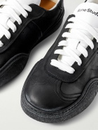 Acne Studios - Bars Leather-Trimmed Nubuck Sneakers - Black