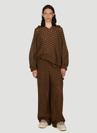 Isa Boulder Check Knit Hooded Sweater
