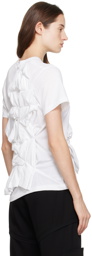 Comme des Garçons White Ruffle T-Shirt