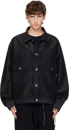 mastermind JAPAN Black Puzzle Denim Jacket