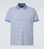 Dunhill Striped silk and cotton polo shirt
