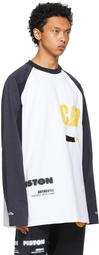 Heron Preston White Caterpillar Edition Raglan 'Power' Long Sleeve T-Shirt