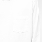 Velva Sheen Men's Long Sleeve Pigment Dyed Pocket T-Shirt in White