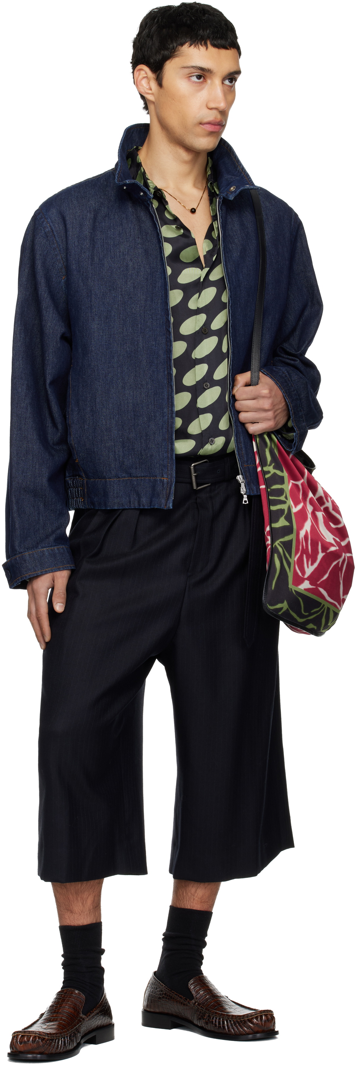 Dries Van Noten Navy Varington Denim Jacket