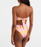 Cala de la Cruz Sandra printed bandeau bikini top