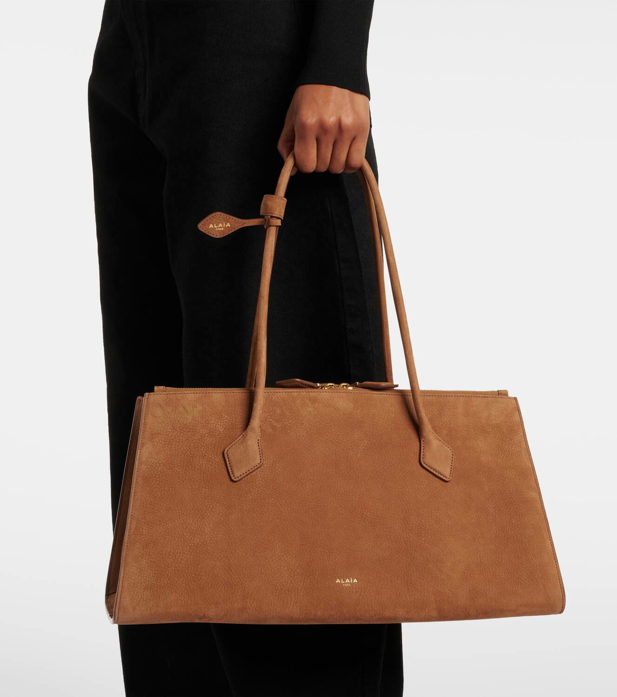 Alaïa Le Teckel suede tote bag