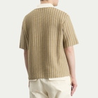 Jil Sander Men's Cotton Bi-Colour Net Stitch Polo in Deer
