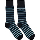 Boss Two-Pack Navy Striped Socks