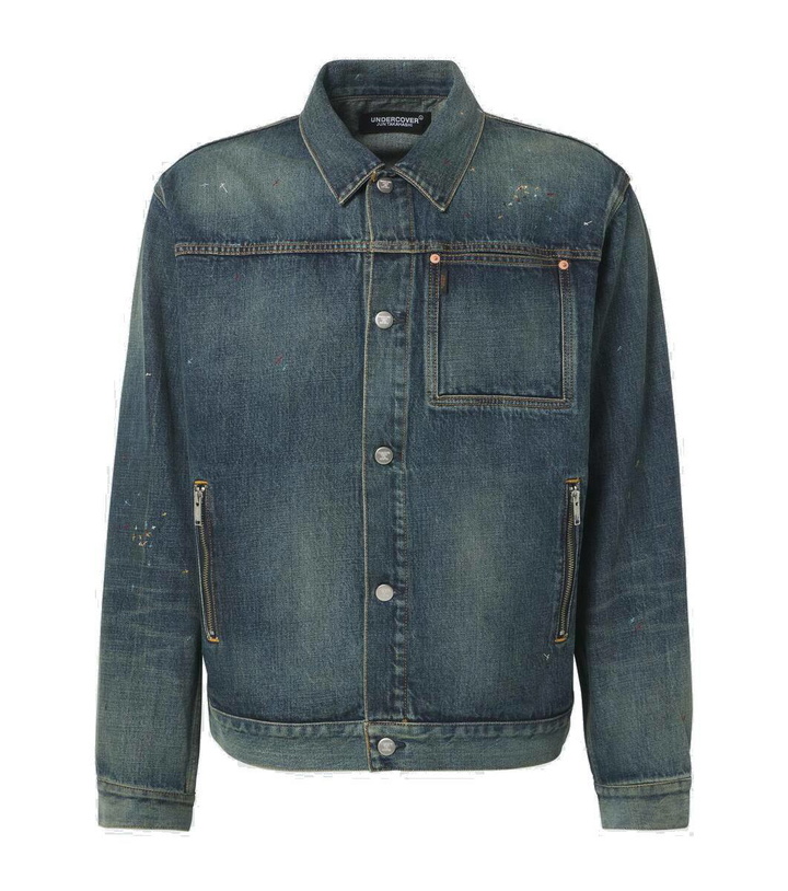 Photo: Undercover Embroidered faded denim jacket