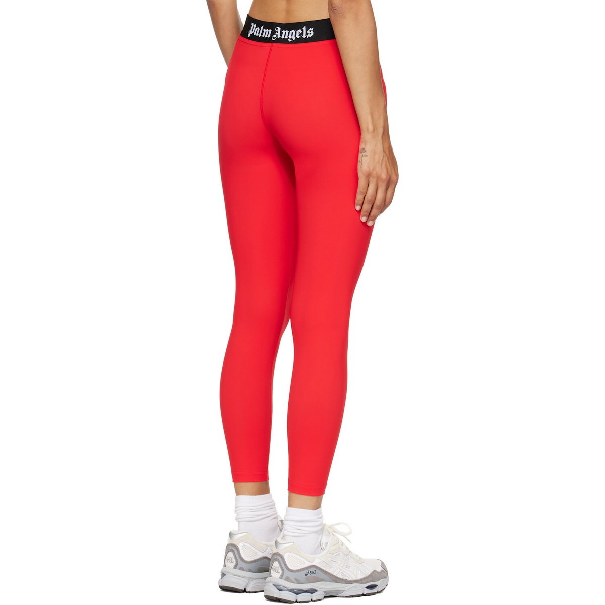 Palm Angels Red Classic Logo Sport Leggings