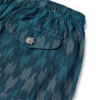 Mollusk - Jeffrey Slim-Fit Cotton-Jacquard Drawstring Trousers - Blue