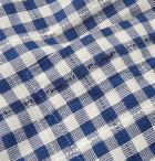 YMC - Camp-Collar Gingham Cotton-Blend Shirt - Blue