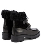 Aquazzura Ryan shearling-lined leather ankle boots