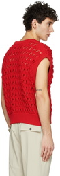 Wooyoungmi Red Nylon Vest