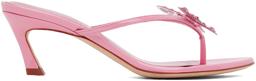 Blumarine Pink Butterfly 119 Heeled Sandals