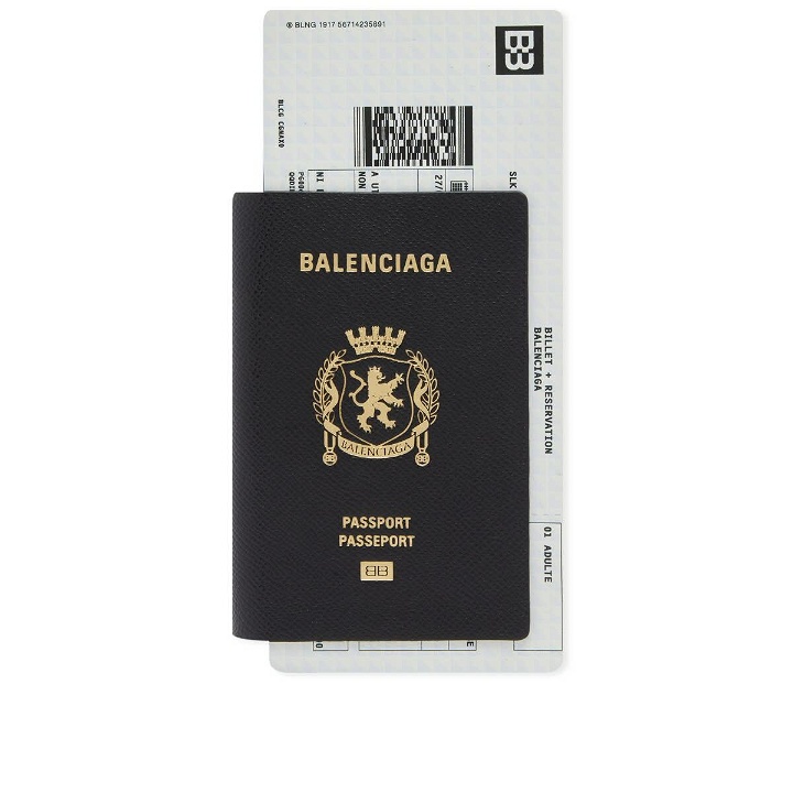 Photo: Balenciaga Men's Passport Zip Wallet in Black 
