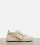 Roger Vivier Viv Skate suede-trimmed platform sneakers
