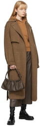 Nanushka Brown Ara Houndstooth Coat