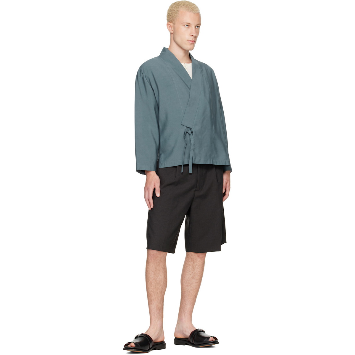 Kenzo Navy Kenzo Paris Viscose & Wool Kimono Jacket