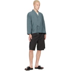 Kenzo Navy Kenzo Paris Viscose & Wool Kimono Jacket