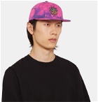 Vans - SK8-Hi Forever Logo-Embroidered Tie-Dye Cotton-Twill Baseball Cap - Pink
