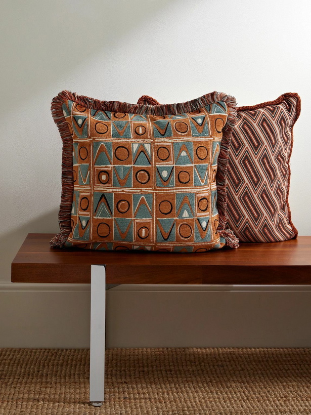 Photo: Soho Home - Lumi Fringed Chenille-Jacquard Down Cushion