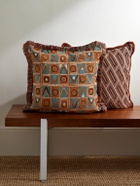Soho Home - Lumi Fringed Chenille-Jacquard Down Cushion