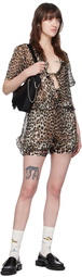 GANNI Multicolor Leopard Shorts