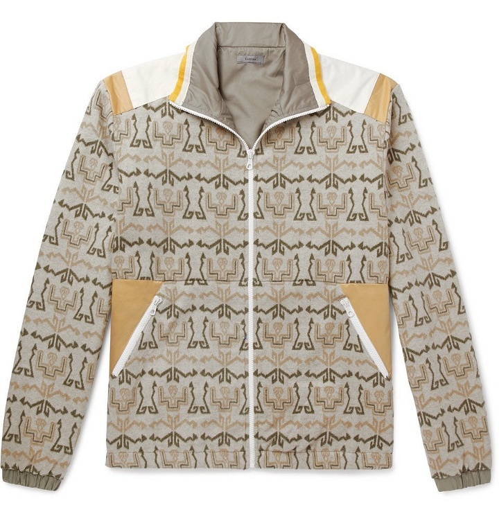 Photo: Lanvin - Shell-Panelled Printed Cotton-Fleece Jacket - Men - Beige