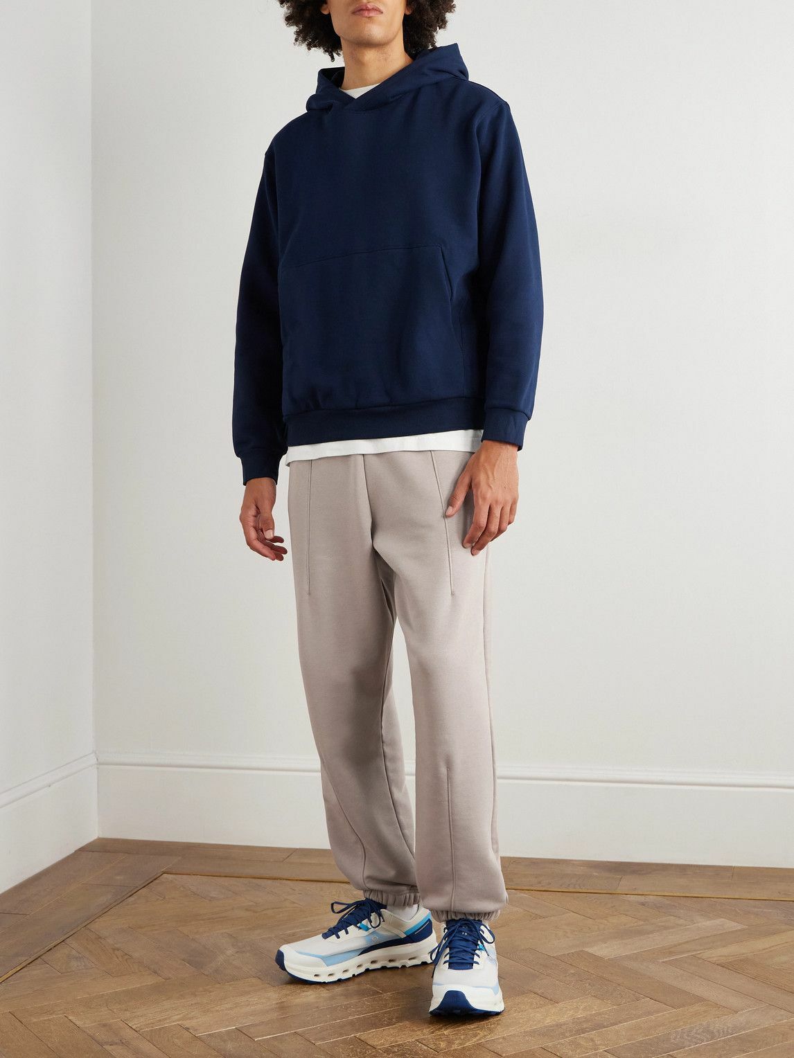ON - Club Tapered Organic Cotton-Blend Jersey Sweatpants - Neutrals
