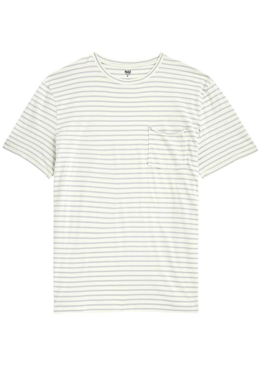 Paige Ramirez Striped Cotton T-shirt White