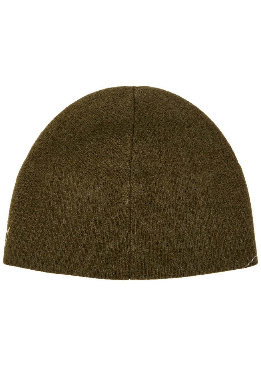 Jacquemus Le Bonnet Atelier Logo-intarsia Wool-blend Beanie - Khaki - One Size