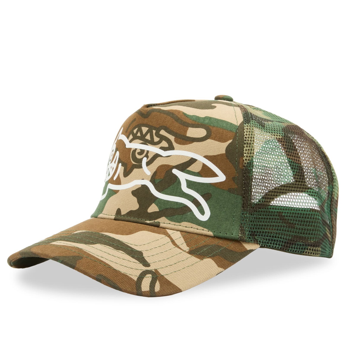 ICECREAM Men's Running Dog Trucker Cap in Camo 