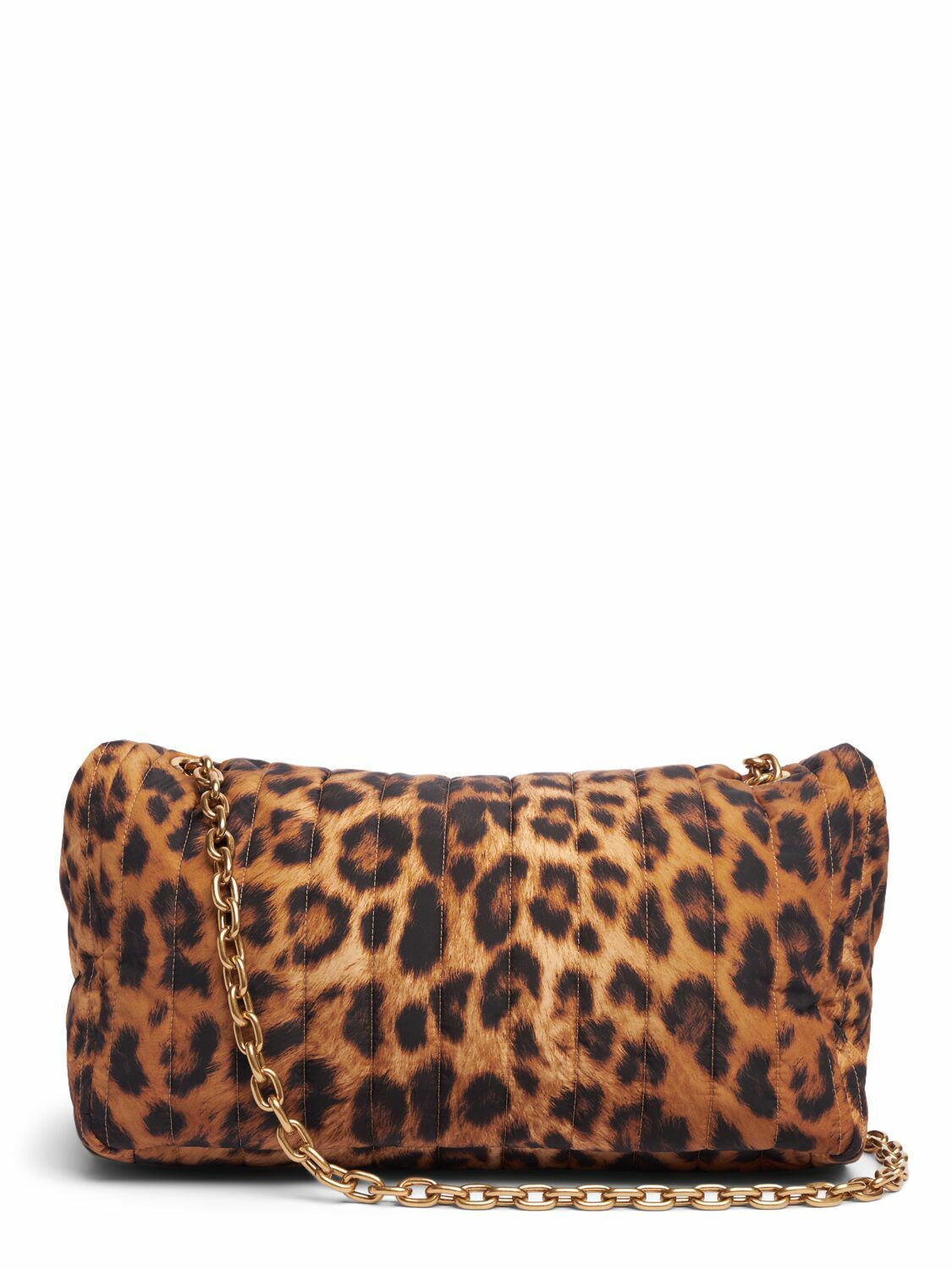 送料込 BALENCIAGA Crush Medium Chain Bag With Leopard Print Balenciaga Monaco Mini Leopard-Print Nylon Shoulder Bag