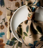 The House of Lyria Rosalia set of 2 floral linen napkins