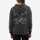 Off-White Women's Scissor Arrow Regular Hoodie in Washed Black