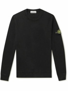 Stone Island - Logo-Appliquéd Cotton-Jersey Sweatshirt - Black