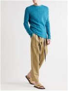 ERDEM - Dante Cable-Knit Sweater - Blue