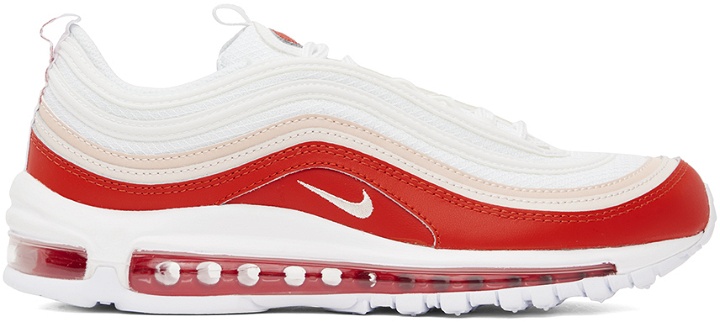Photo: Nike White & Red Air Max 97 Sneakers
